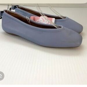 Sam & Libby Blue (Size 8) Unique Casual Comfy Career Birdie Ballet Flats